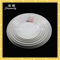 White plastic plate set